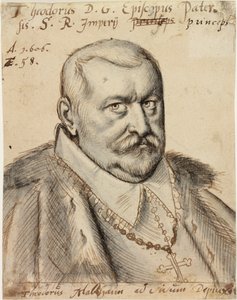 Theodore de Fürstenberg, évêque de Paderborn, 1606 (plume et encre et lavis sur papier) - Theodorus Malthann